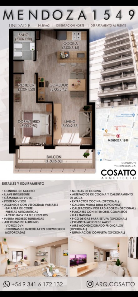 PISO EXCLUSIVO DE 2 DORMITORIOS A ESTRENAR